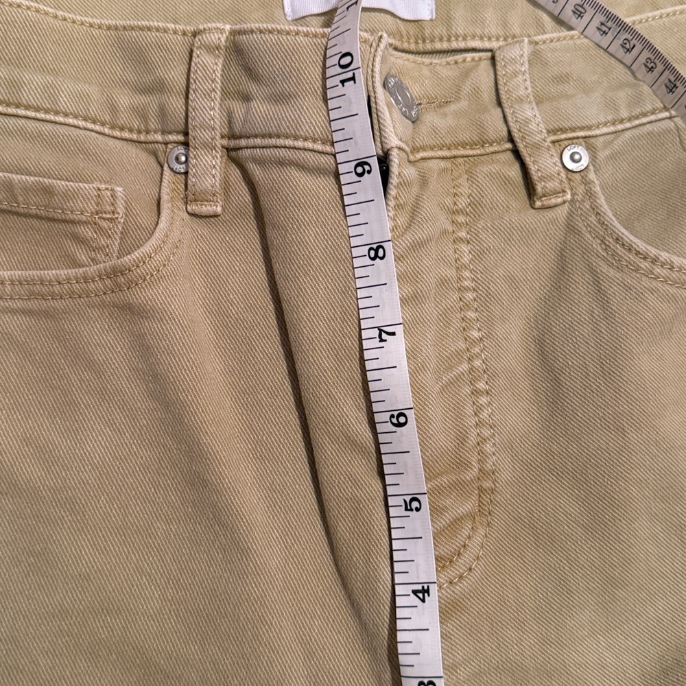 LOFT Tan mid rise , flare, frayed hem jeans 2 - Picture 10 of 10